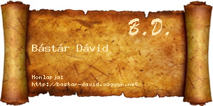 Bástár Dávid névjegykártya